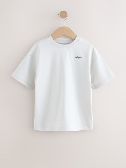 Dsiney Kidz - Navy/Grey/Berry Short Sleeve Logo Chest Graphic T-Shirts 4 Pack (3-16yrs) image 5
