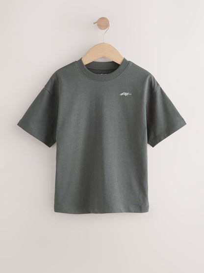 Dsiney Kidz - Navy/Grey/Berry Short Sleeve Logo Chest Graphic T-Shirts 4 Pack (3-16yrs) image 6