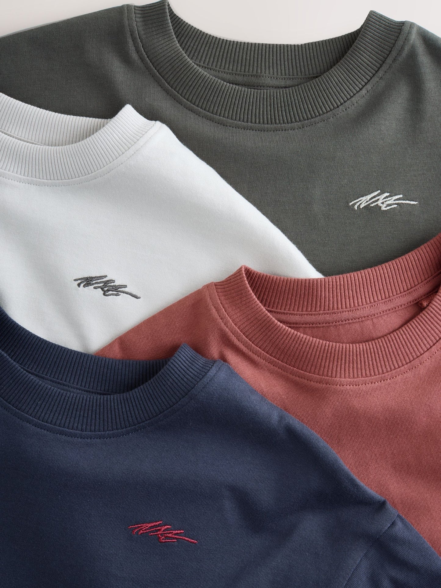 Dsiney Kidz - Navy/Grey/Berry Short Sleeve Logo Chest Graphic T-Shirts 4 Pack (3-16yrs) image 7