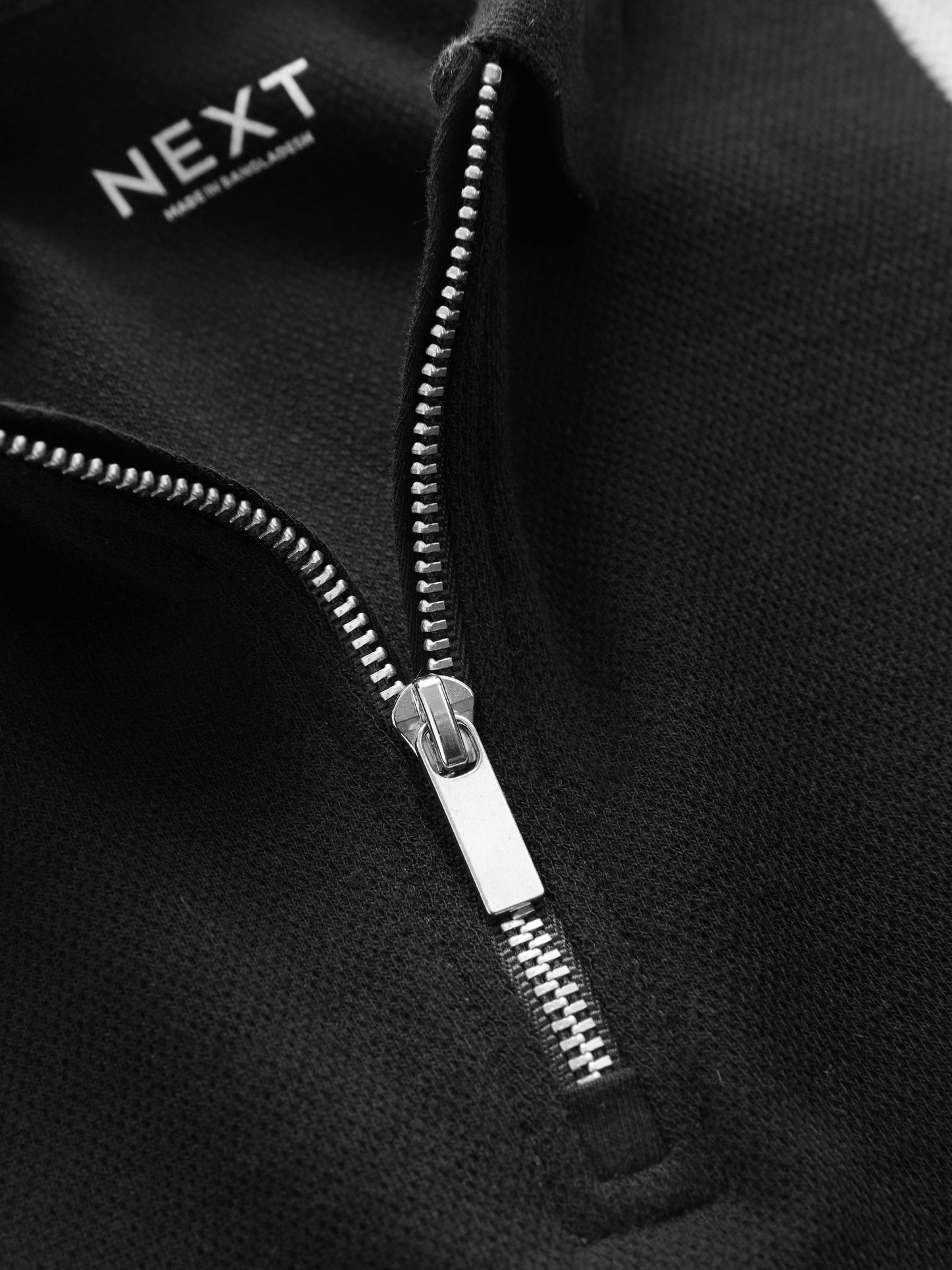 Dsiney Kidz - Black/Grey Zip Neck Textured Colourblock Polo Shirt (3-16yrs) image 7