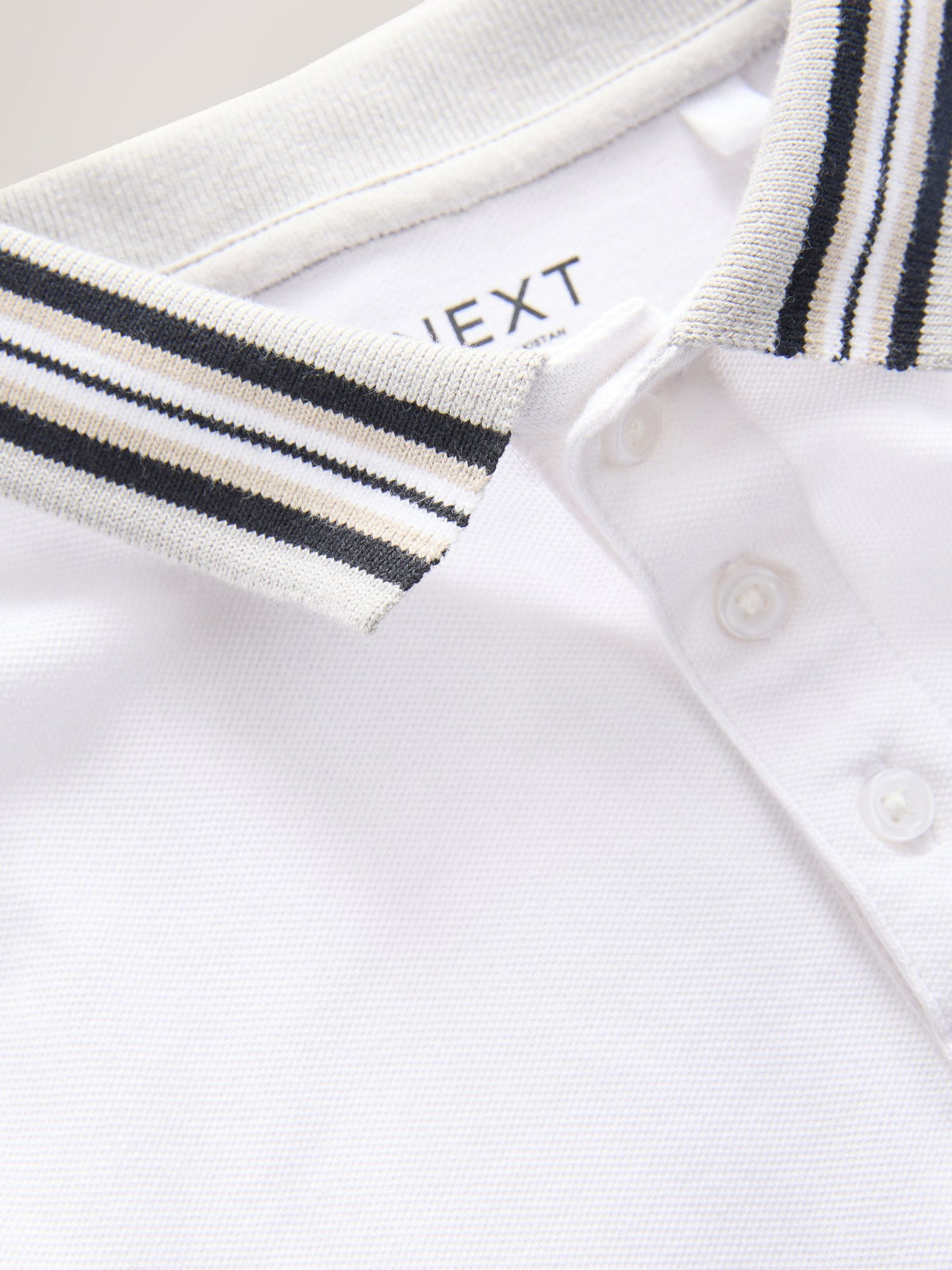 Dsiney Kidz - White Stripe Tipped Collar Short Sleeve Polo Shirt (3-16yrs) image 7