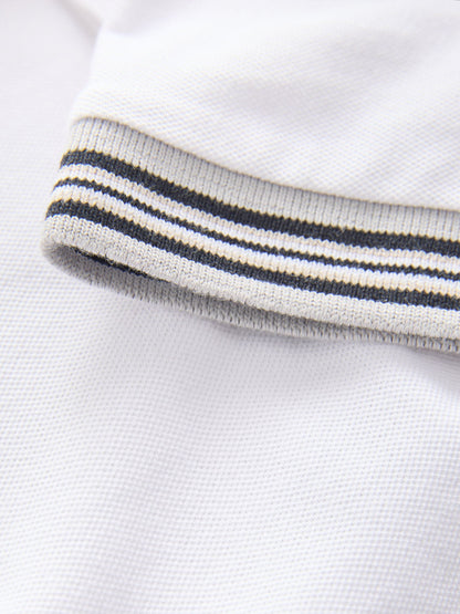 Dsiney Kidz - White Stripe Tipped Collar Short Sleeve Polo Shirt (3-16yrs) image 8