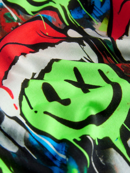 Dsiney Kidz - Multi Graffiti Smile Christmas Short Sleeve T-Shirt (3-16yrs) image 7