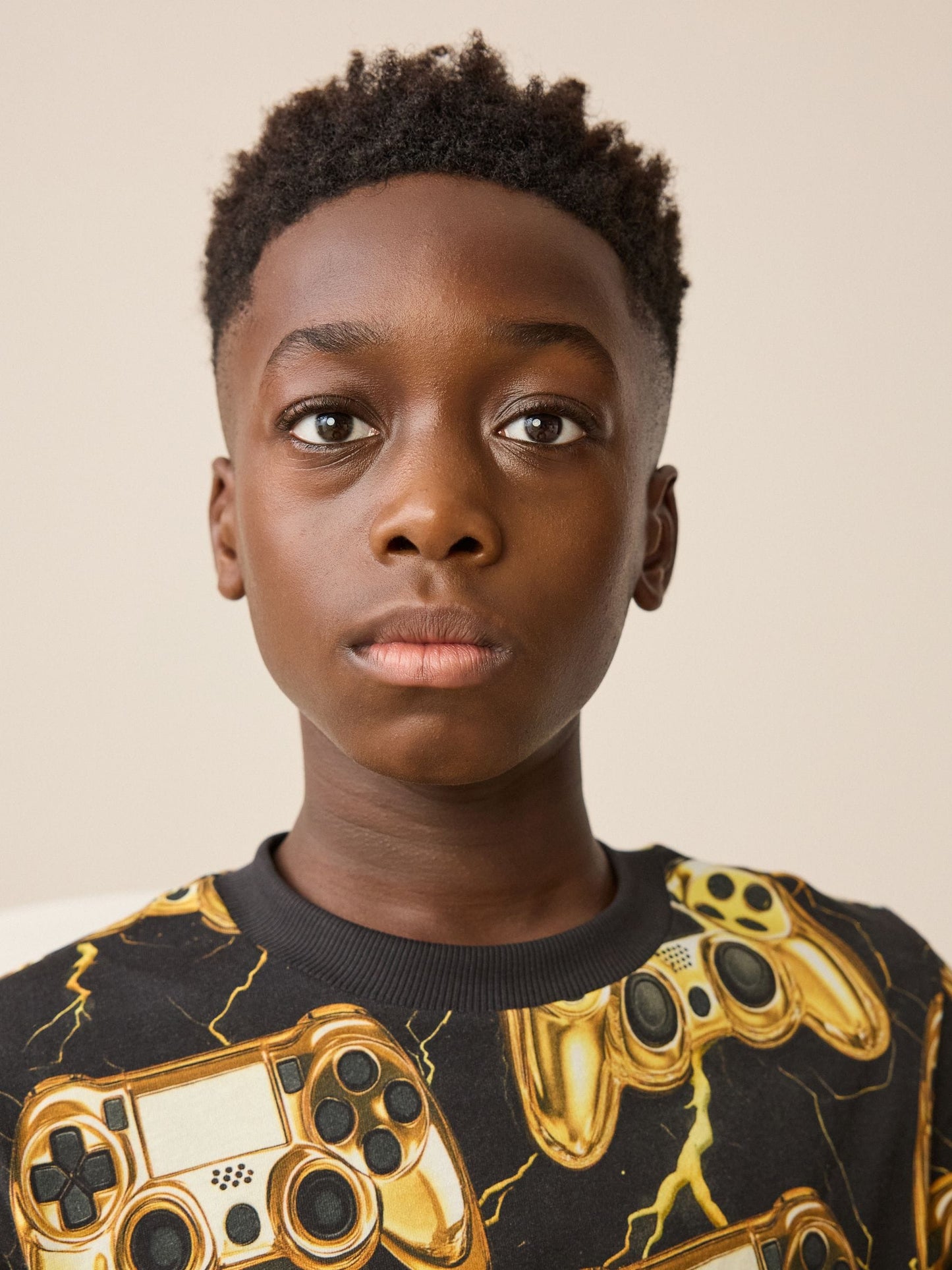 Dsiney Kidz - Black/Gold Controller Regular Fit Short Sleeve All-Over Print T-Shirt (3-16yrs) image 4