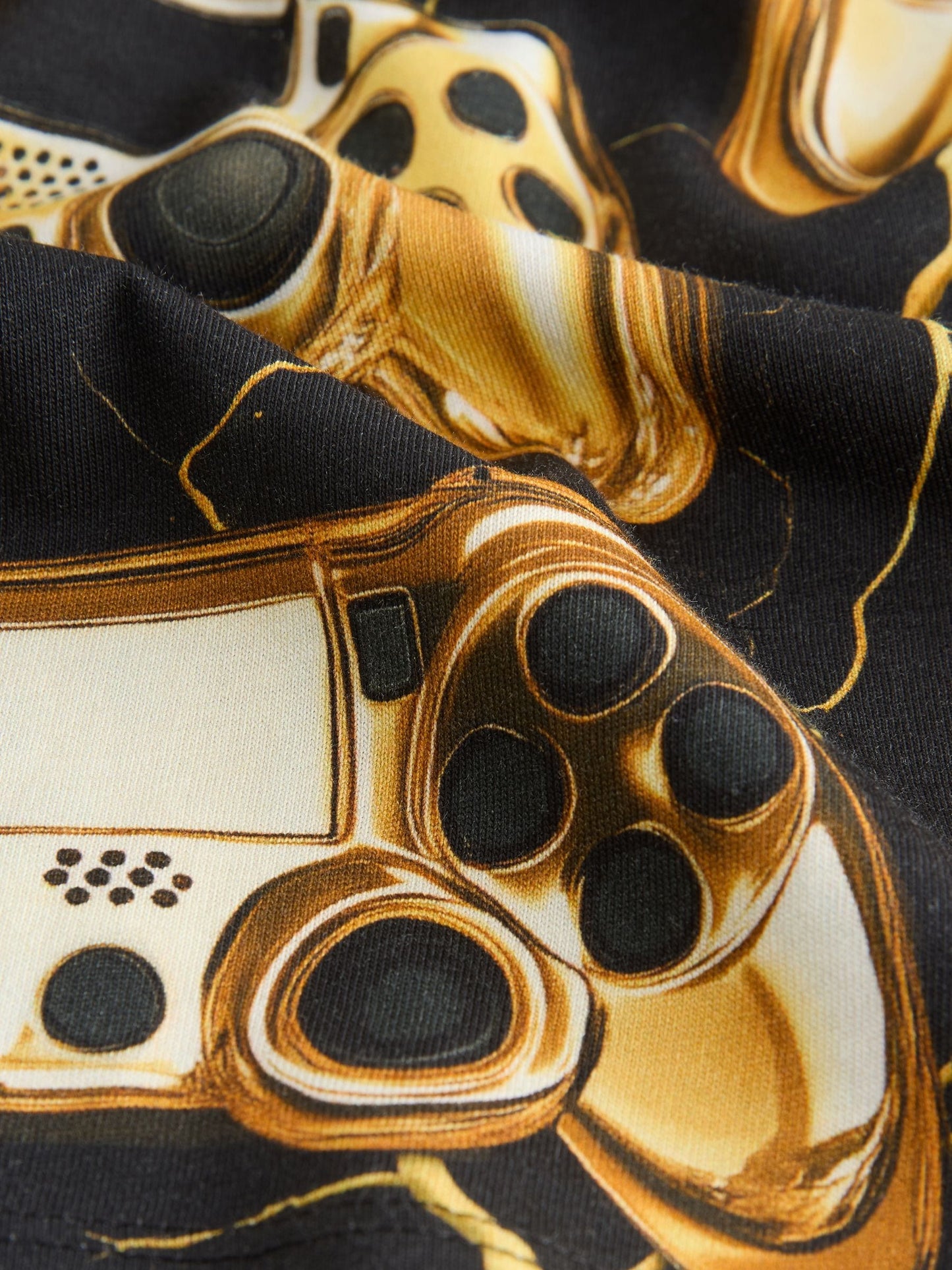 Dsiney Kidz - Black/Gold Controller Regular Fit Short Sleeve All-Over Print T-Shirt (3-16yrs) image 7