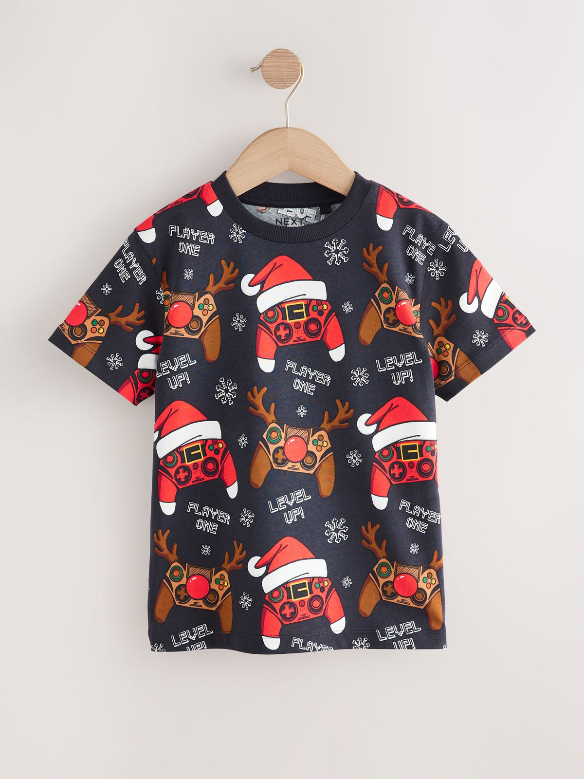 Dsiney Kidz - Black Controller Christmas Short Sleeve T-Shirt (3-16yrs) image 5
