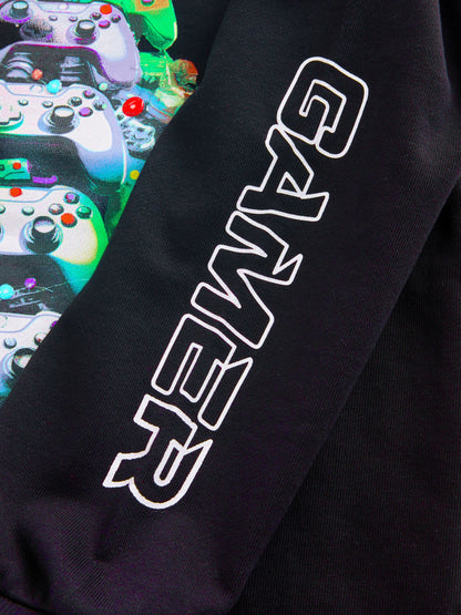 Dsiney Kidz - Black Heavyweight Controller Christmas Long Sleeve T-Shirt (3-16yrs) image 7