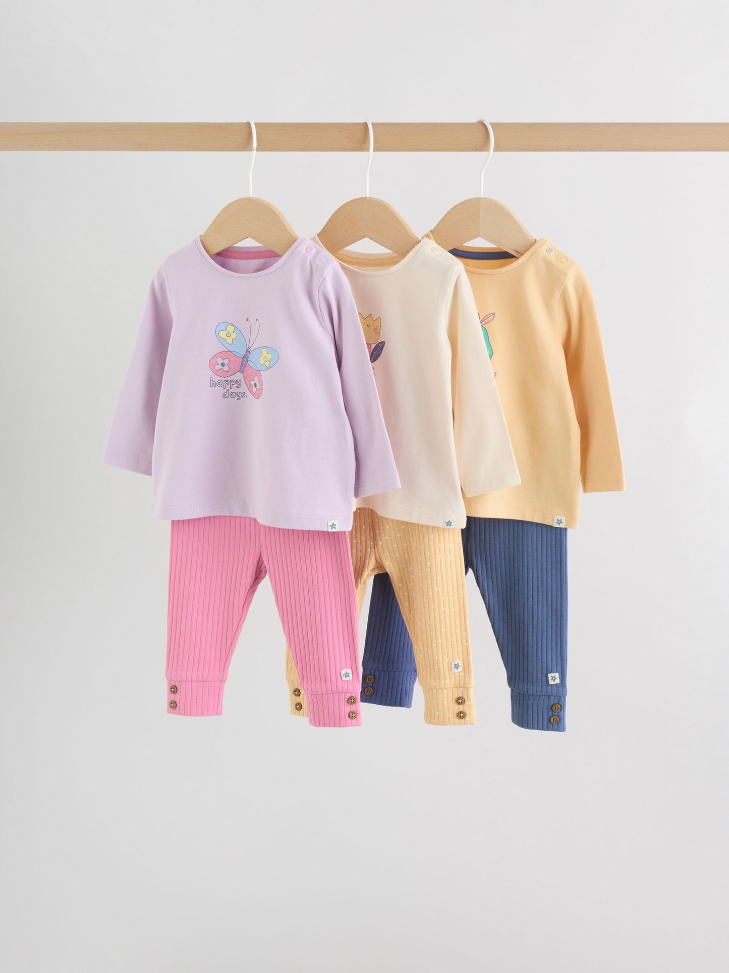 Purple Long Sleeve Top And Leggings Set 6 Piece (0mths-3yrs) image 1