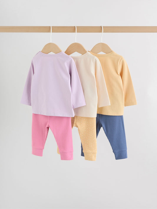Purple Long Sleeve Top And Leggings Set 6 Piece (0mths-3yrs) image 2