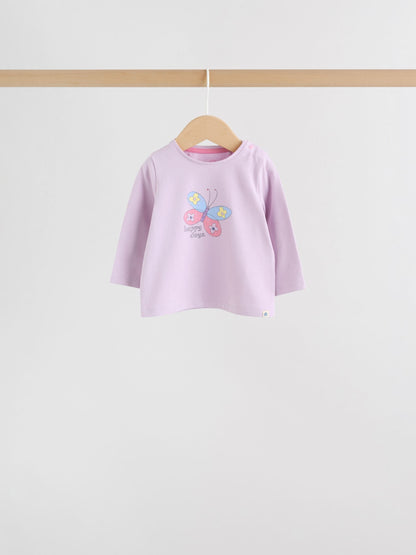 Purple Long Sleeve Top And Leggings Set 6 Piece (0mths-3yrs) image 3