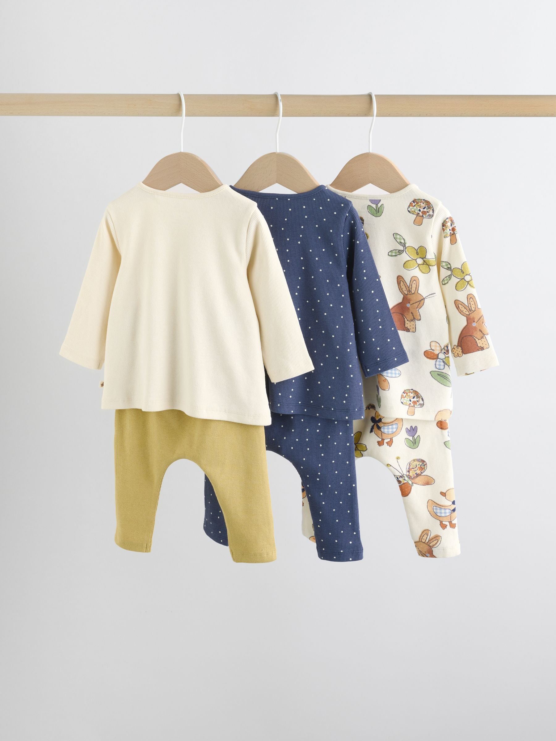 Ecru Long Sleeve Top And Leggings Set 6 Piece (0mths-3yrs) image 2