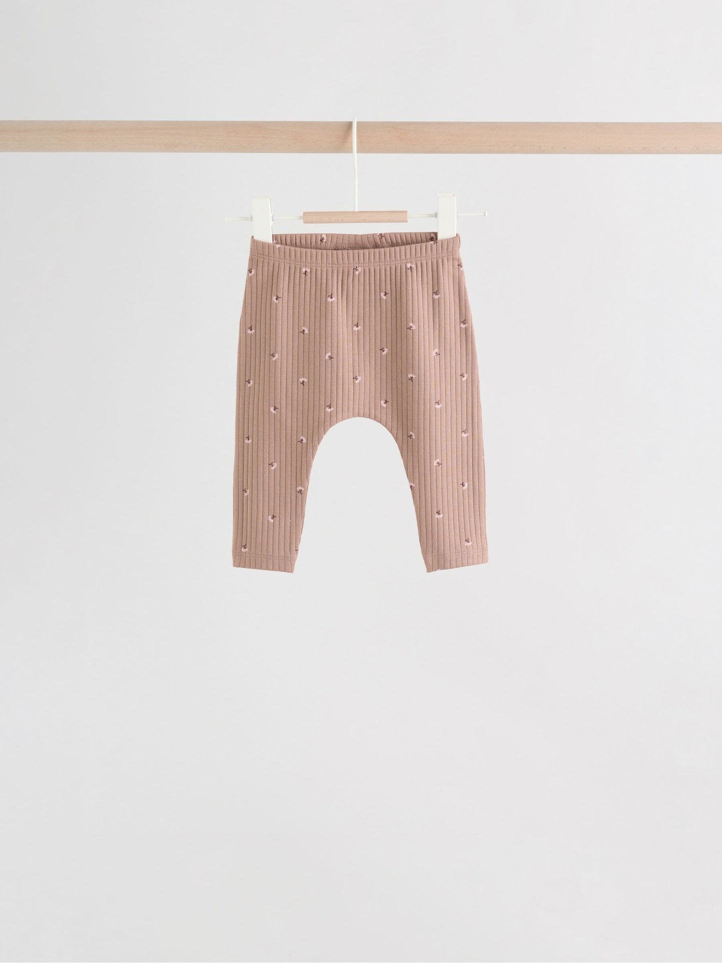 Pink/ Cream/ Brown Print Long Sleeve Top And Leggings Set 6 Piece (0mths-3yrs) image 3