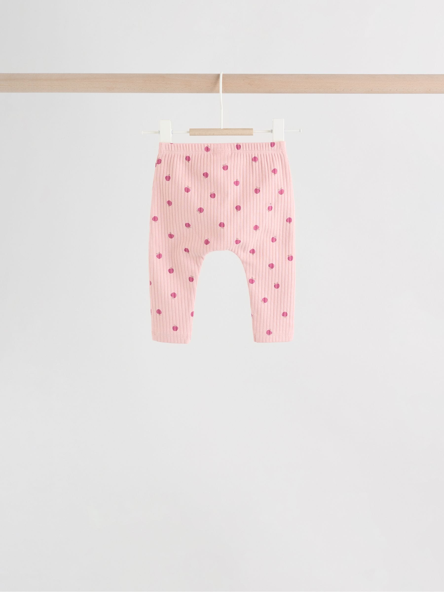 Pink/ Cream/ Brown Print Long Sleeve Top And Leggings Set 6 Piece (0mths-3yrs) image 6