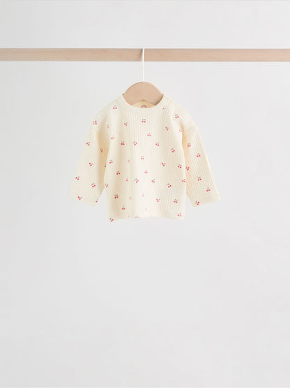 Dsiney Kidz - Pink/ Cream/ Brown Print Baby Long Sleeve Top And Leggings 6 Piece Set (0mths-2yrs) image 7