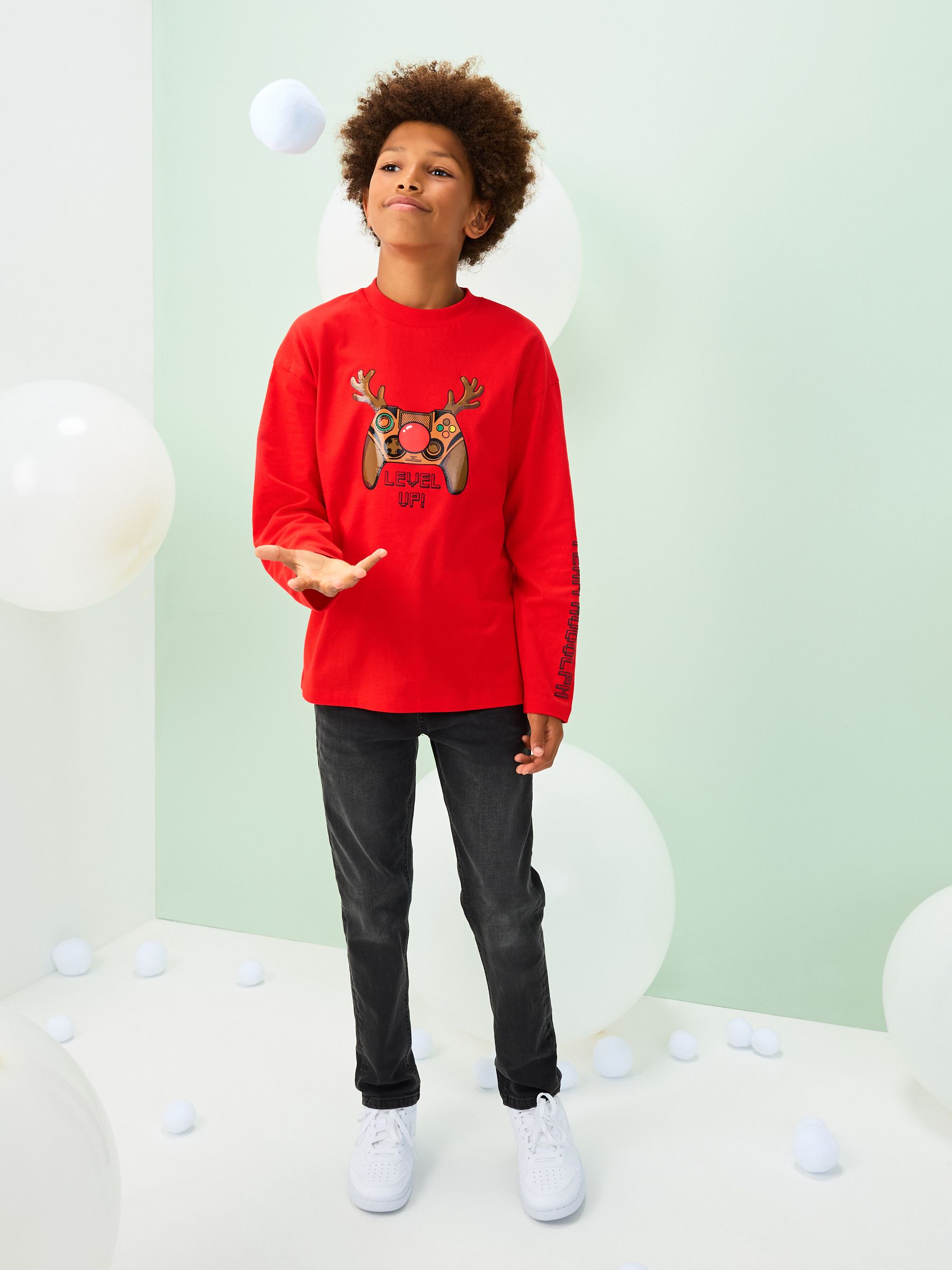 Dsiney Kidz - Red Controller Christmas Long Sleeve T-Shirt (3-16yrs) image 2