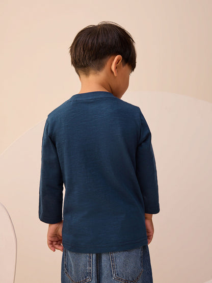 Blue Woodland Animal Long Sleeve Appliqué T-Shirt (3mths-7yrs) image 4