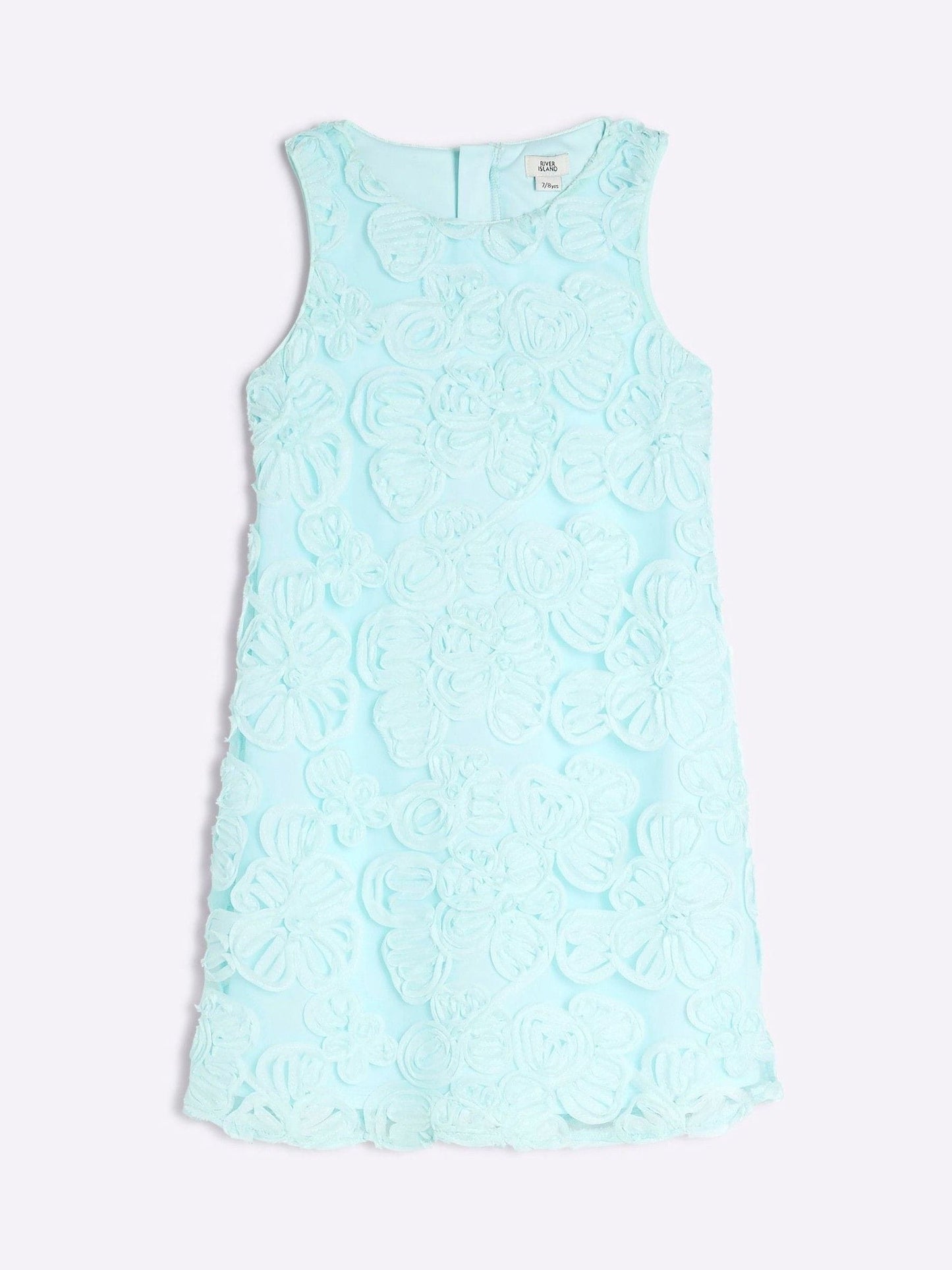 River Island Blue 3D Flower Shift Dress