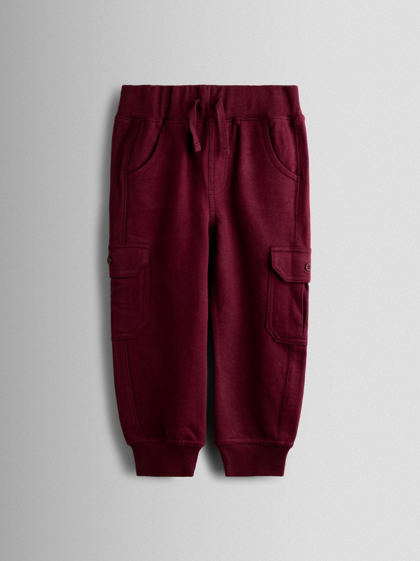 JoJo Maman Bébé Burgundy Red 2-Pack Cargo Joggers image 4