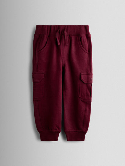 JoJo Maman Bébé Burgundy Red 2-Pack Cargo Joggers image 4
