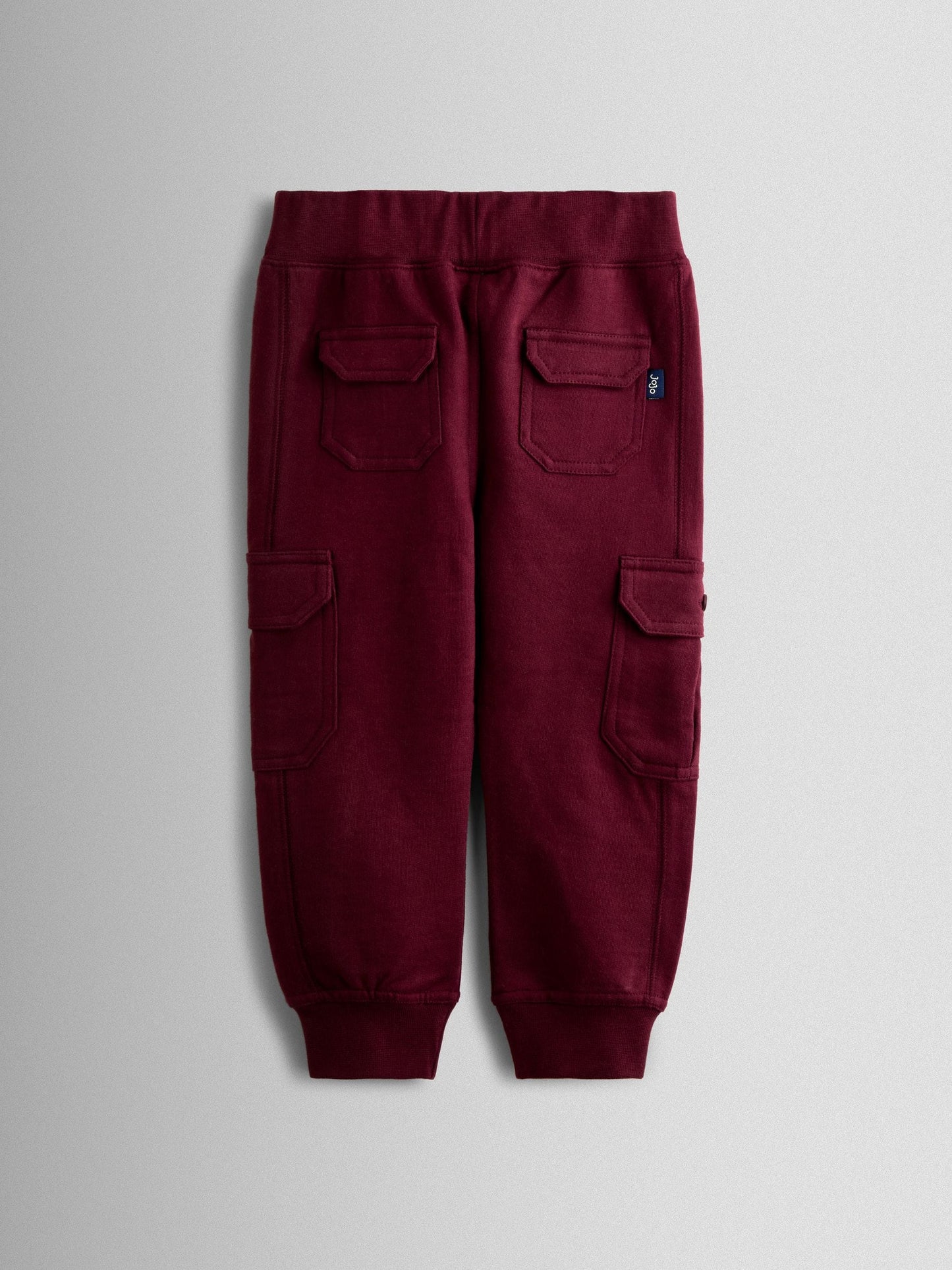 JoJo Maman Bébé Burgundy Red 2-Pack Cargo Joggers image 5