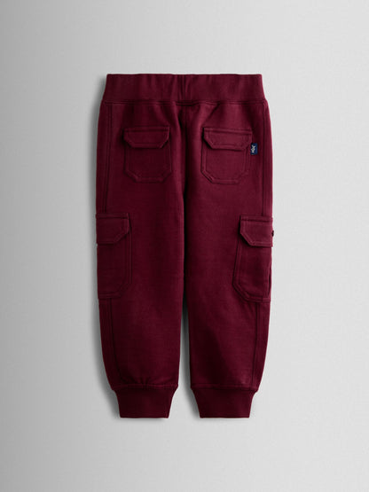 JoJo Maman Bébé Burgundy Red 2-Pack Cargo Joggers image 5