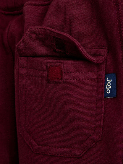 JoJo Maman Bébé Burgundy Red 2-Pack Cargo Joggers image 7