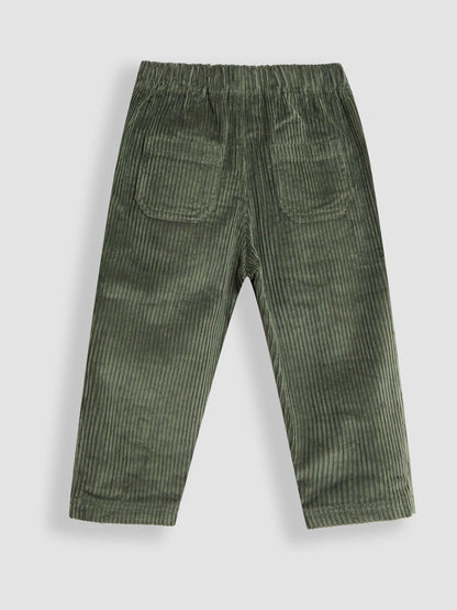 JoJo Maman Bébé Khaki Green Cord Pull On Trousers image 2
