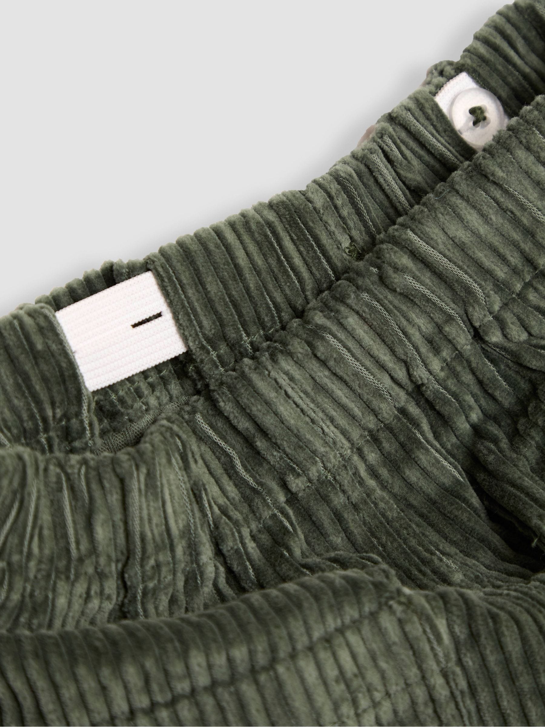 JoJo Maman Bébé Khaki Green Cord Pull On Trousers image 4