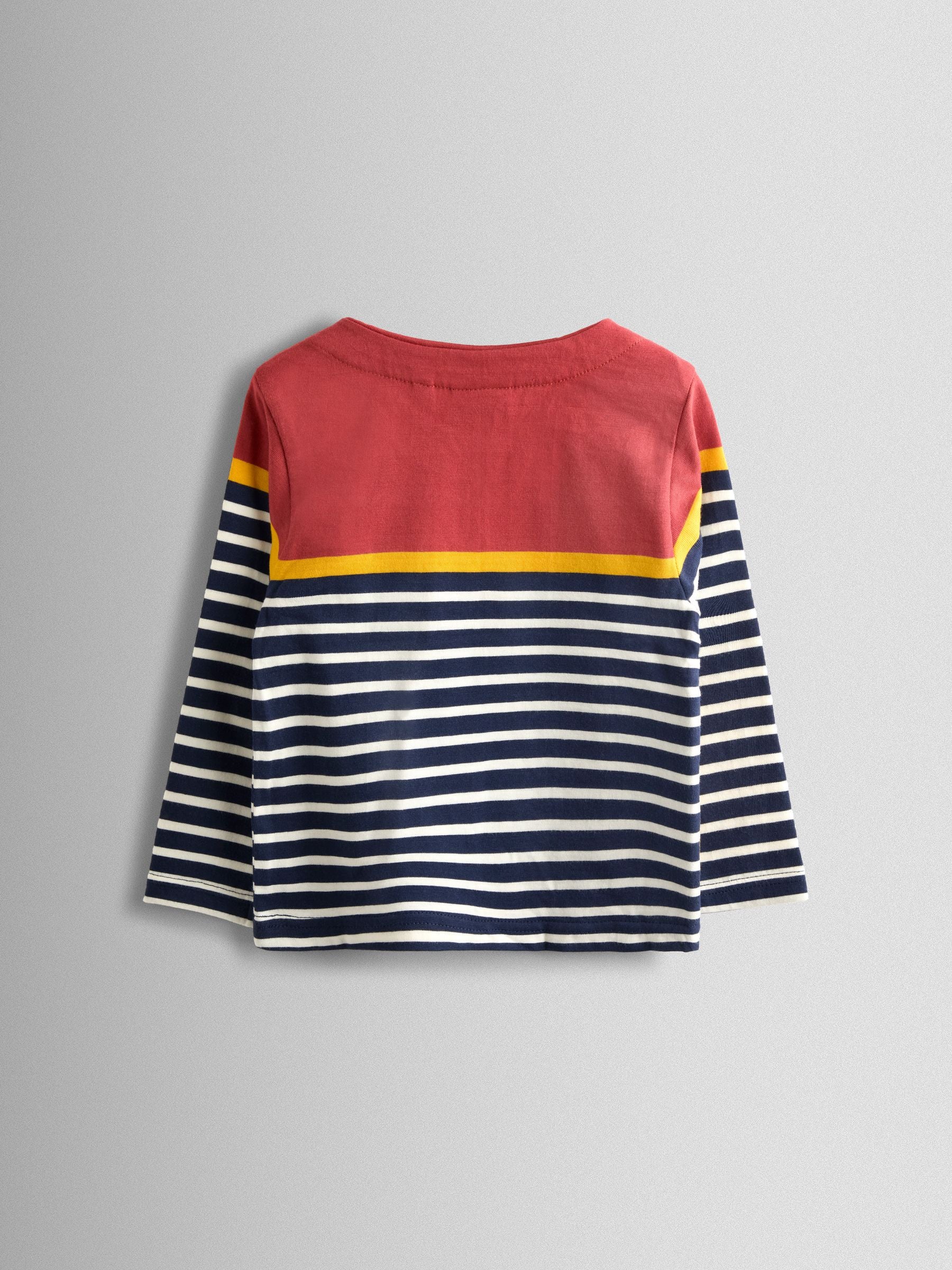 JoJo Maman Bébé Navy Blue Highland Cow Stripe Top image 3