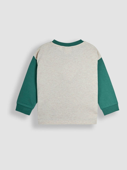 JoJo Maman Bébé Dark Green Jeep Applique Top image 2