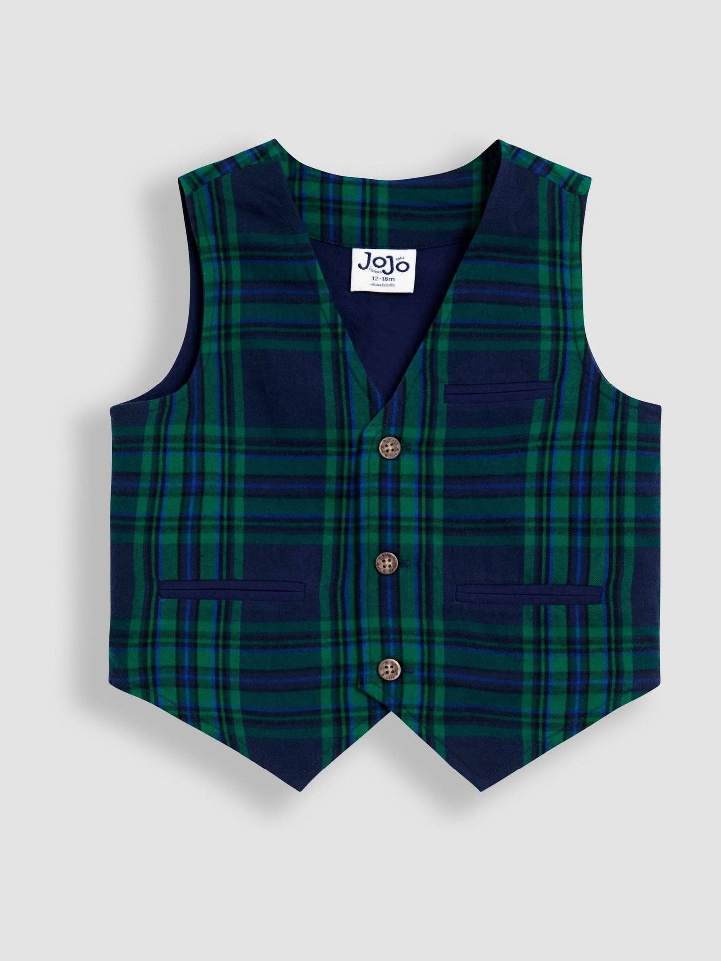 JoJo Maman Bébé Navy Blue 3-Piece Bow Tie Waistcoat & Shirt Set image 3