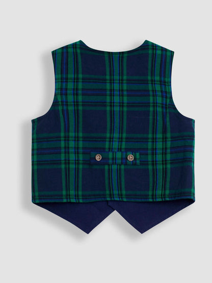 JoJo Maman Bébé Navy Blue 3-Piece Bow Tie Waistcoat & Shirt Set image 4