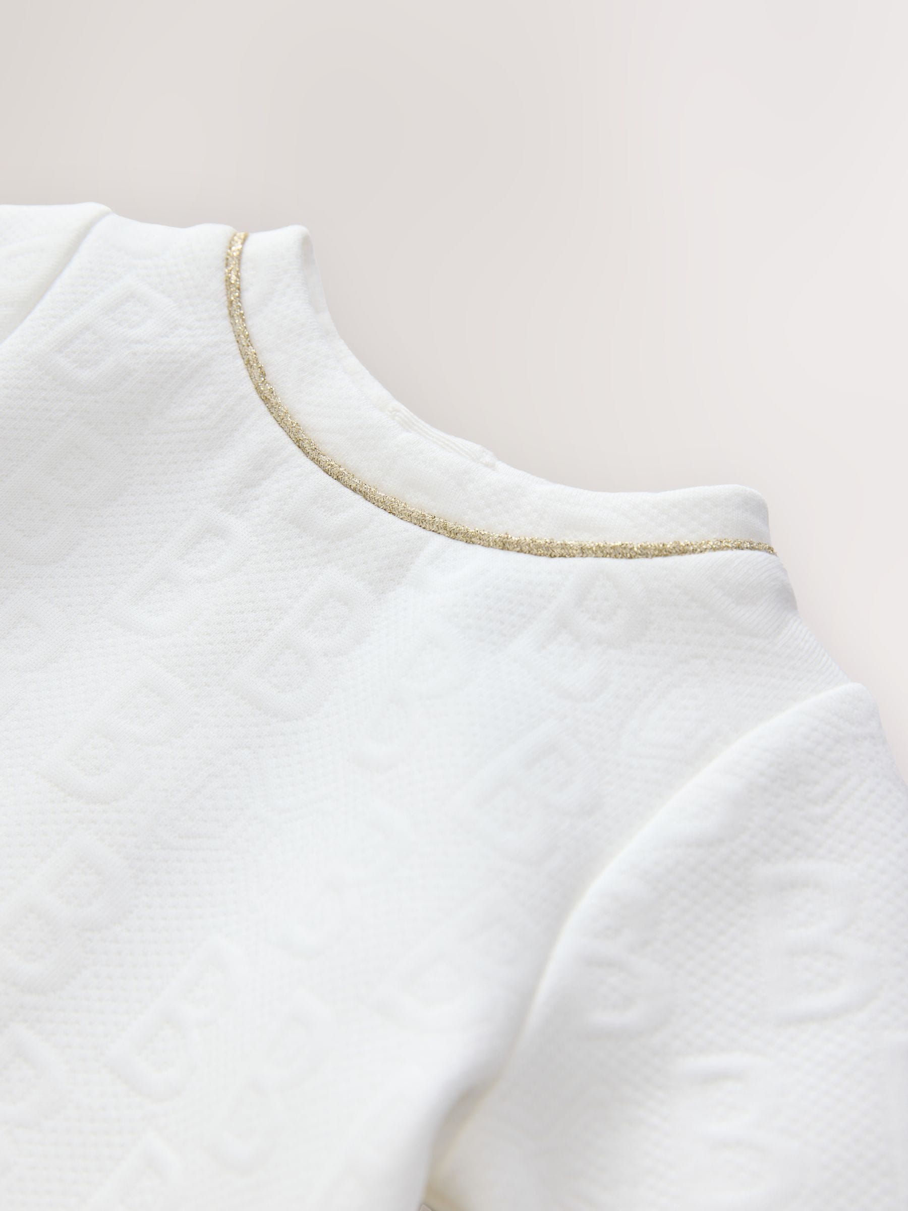 Baker by Ted Baker Jacquard Embossed Mesh Hem Dress image 3