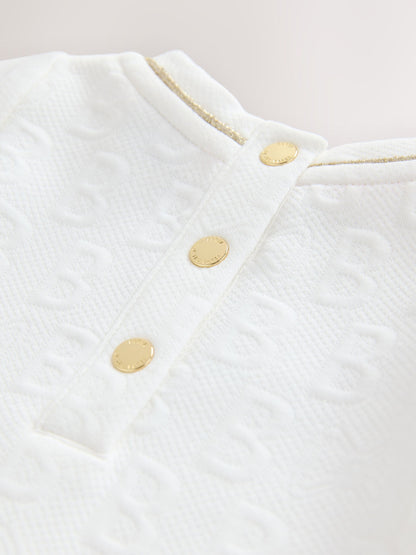 Baker by Ted Baker Jacquard Embossed Mesh Hem Dress