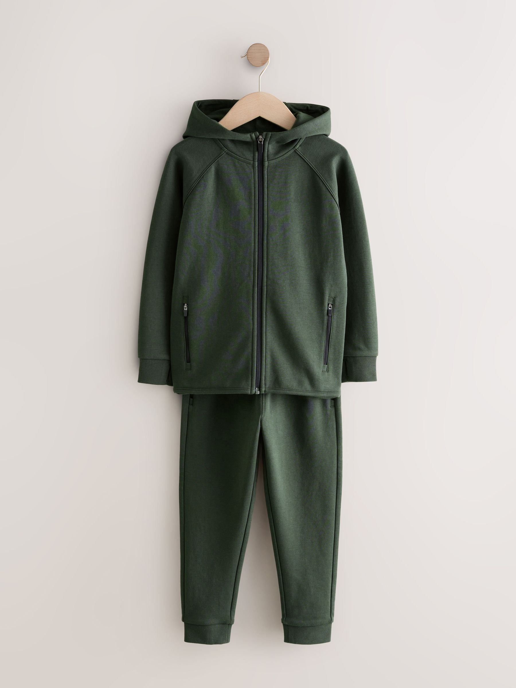Dsiney Kidz - Khaki Green Tech Sportswear Hoodie and Joggers Set (3-16yrs) image 1
