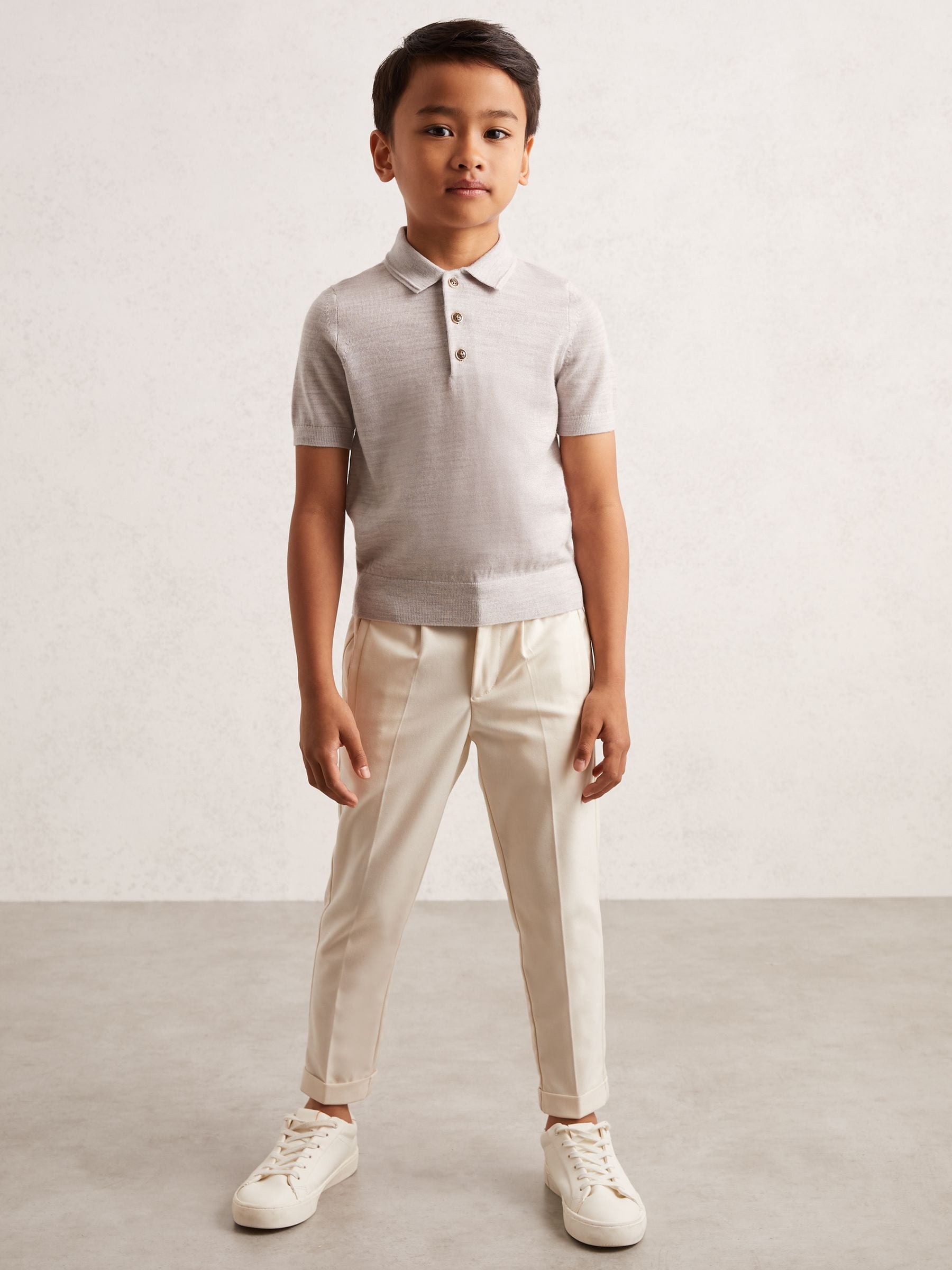 Dsiney Kidz - Reiss Wicker Melange Manor 3-9 yrs Wool Short-Sleeve Polo Shirt image 1