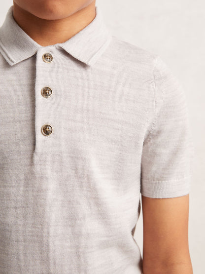 Dsiney Kidz - Reiss Wicker Melange Manor 9-13 yrs Wool Short-Sleeve Polo Shirt image 1