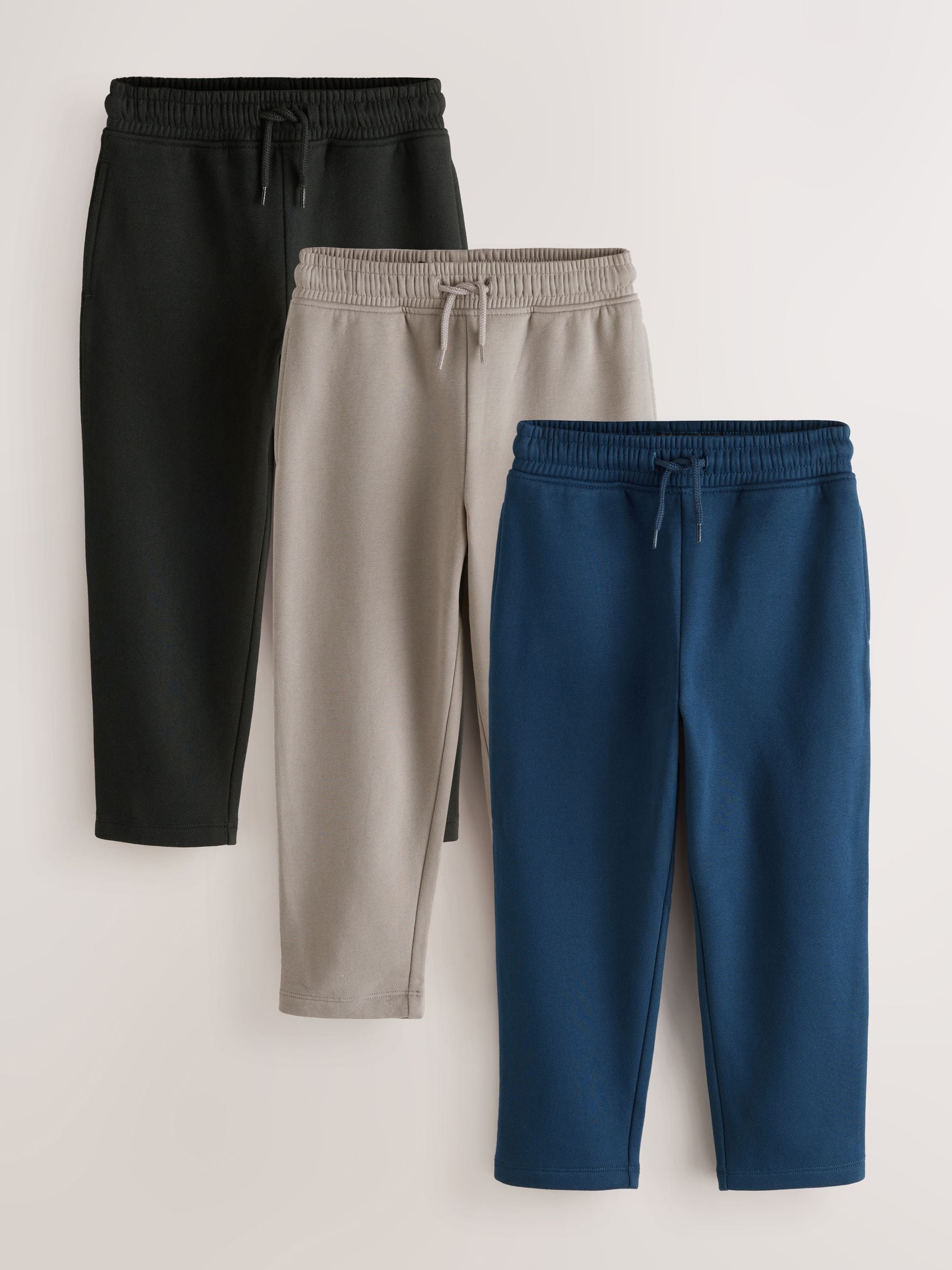 Dsiney Kidz - Navy / Black/ Neutral Tapered Regular Joggers 3 Pack (3-16yrs) image 1