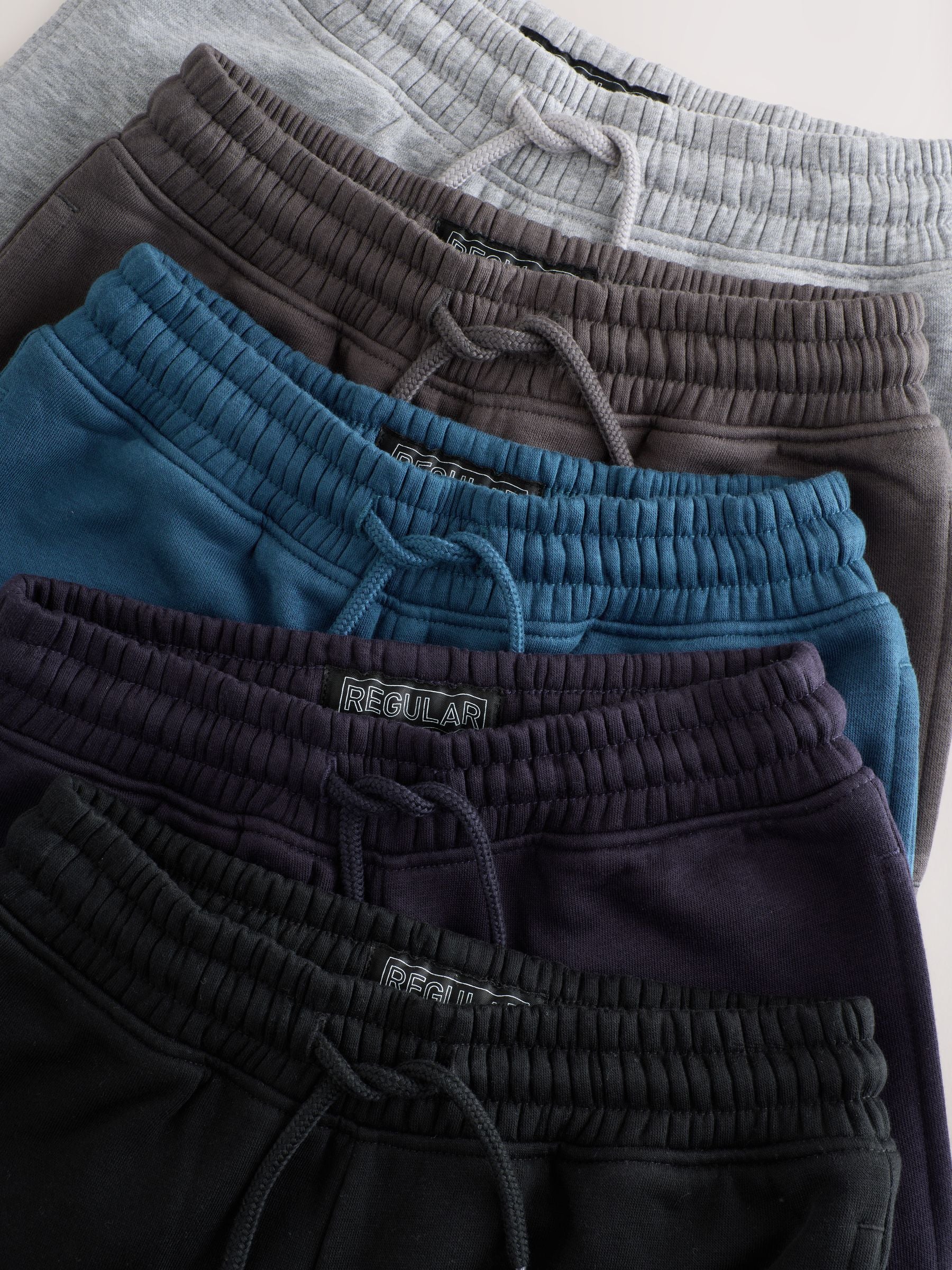 Dsiney Kidz - Blue/Grey/Black Regular Fit Basic Joggers 5 Pack (3-16yrs) image 11