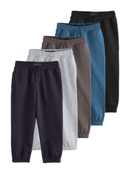 Dsiney Kidz - Blue/Grey/Black Regular Fit Basic Joggers 5 Pack (3-16yrs) image 12