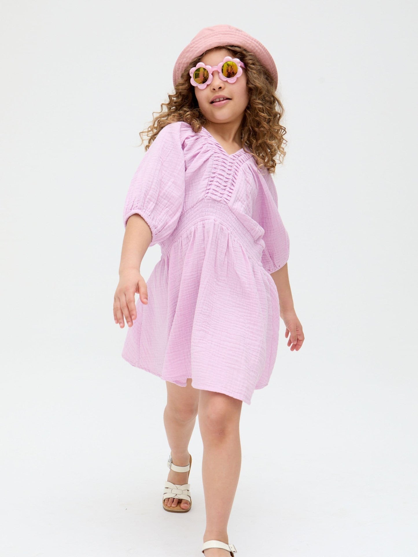 Raffya Purple Soipoi Double Cloth 100% Cotton Dress image 3