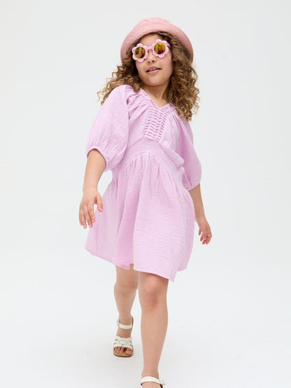Raffya Purple Soipoi Double Cloth 100% Cotton Dress image 3