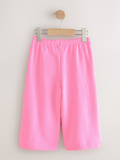 Bright Pink Wide Leg Sweat Joggers (3mths-7yrs) image 5