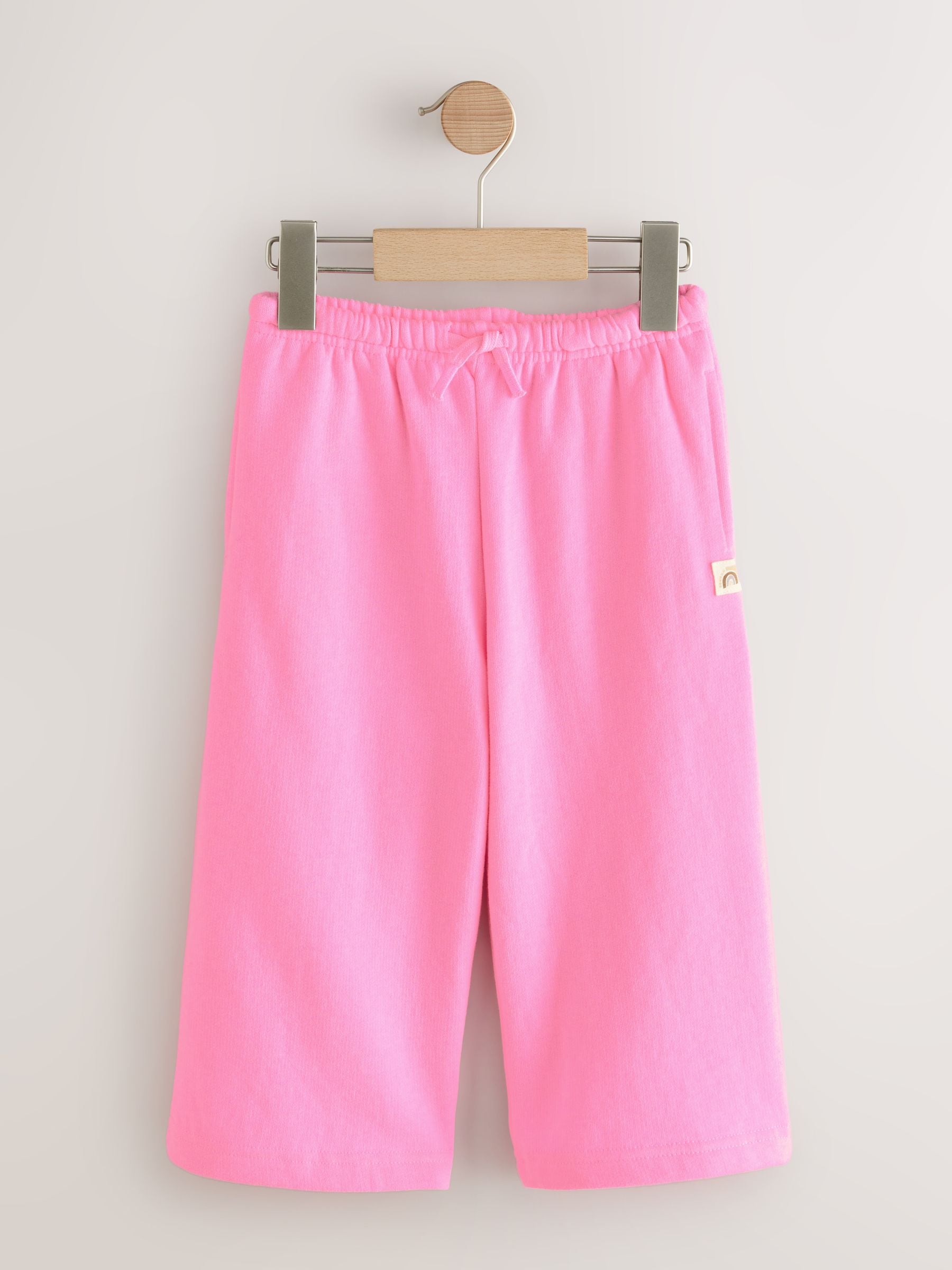 Bright Pink Wide Leg Sweat Joggers (3mths-7yrs) image 6