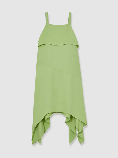 Reiss Green Alba 4-9 yrs Handkerchief-Hem Sleeveless Dress - image 2