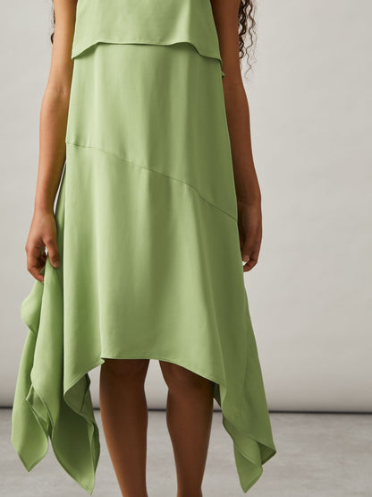 Reiss Green Alba 4-9 yrs Handkerchief-Hem Sleeveless Dress - image 3