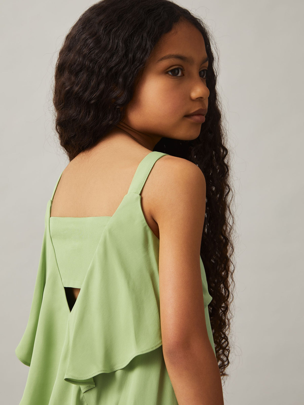 Reiss Green Alba 4-9 yrs Handkerchief-Hem Sleeveless Dress - image 4