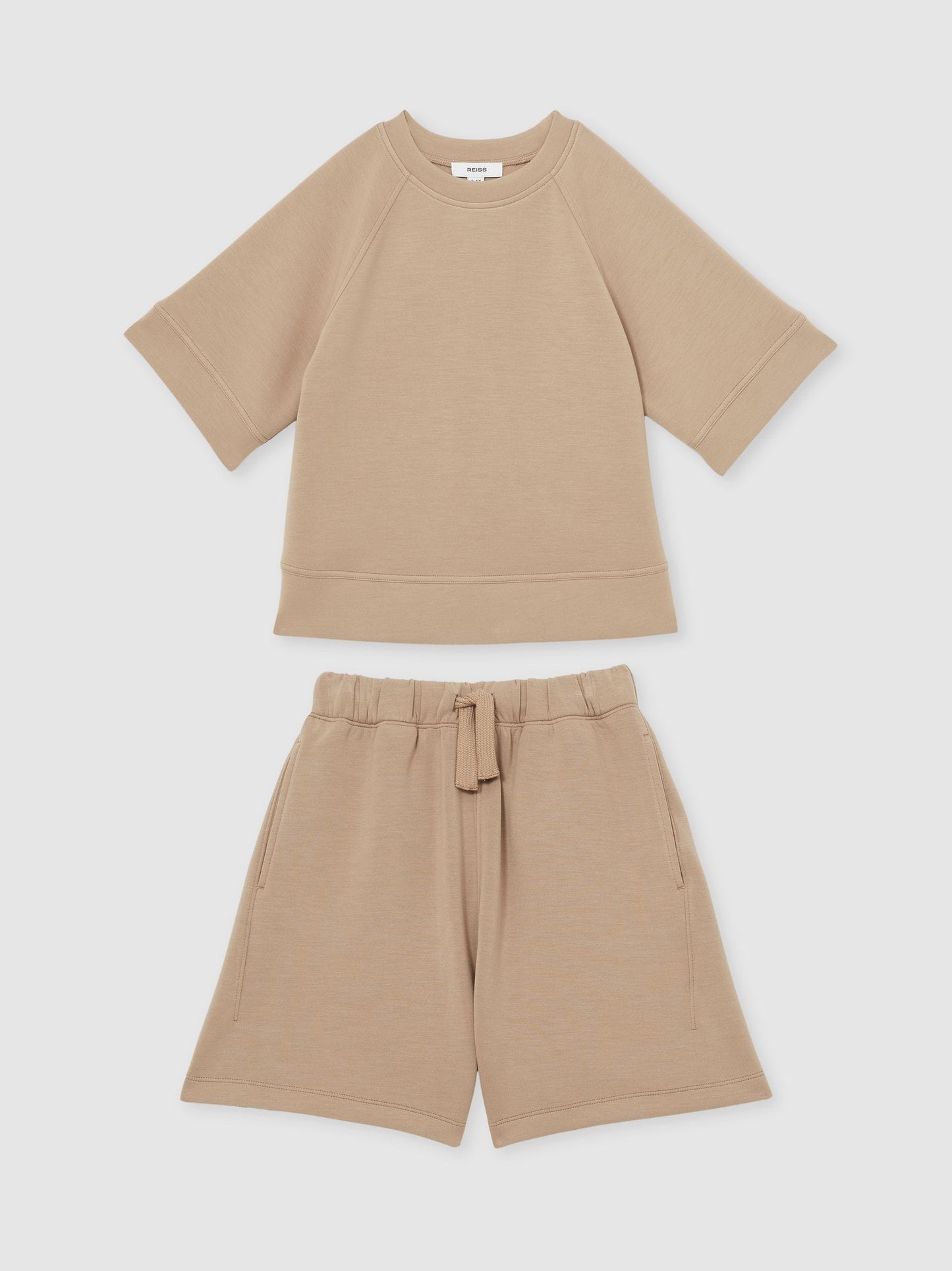 Reiss Mink Selena 3-9 yrs Modal-Blend Sweatshirt And Shorts Set image 2