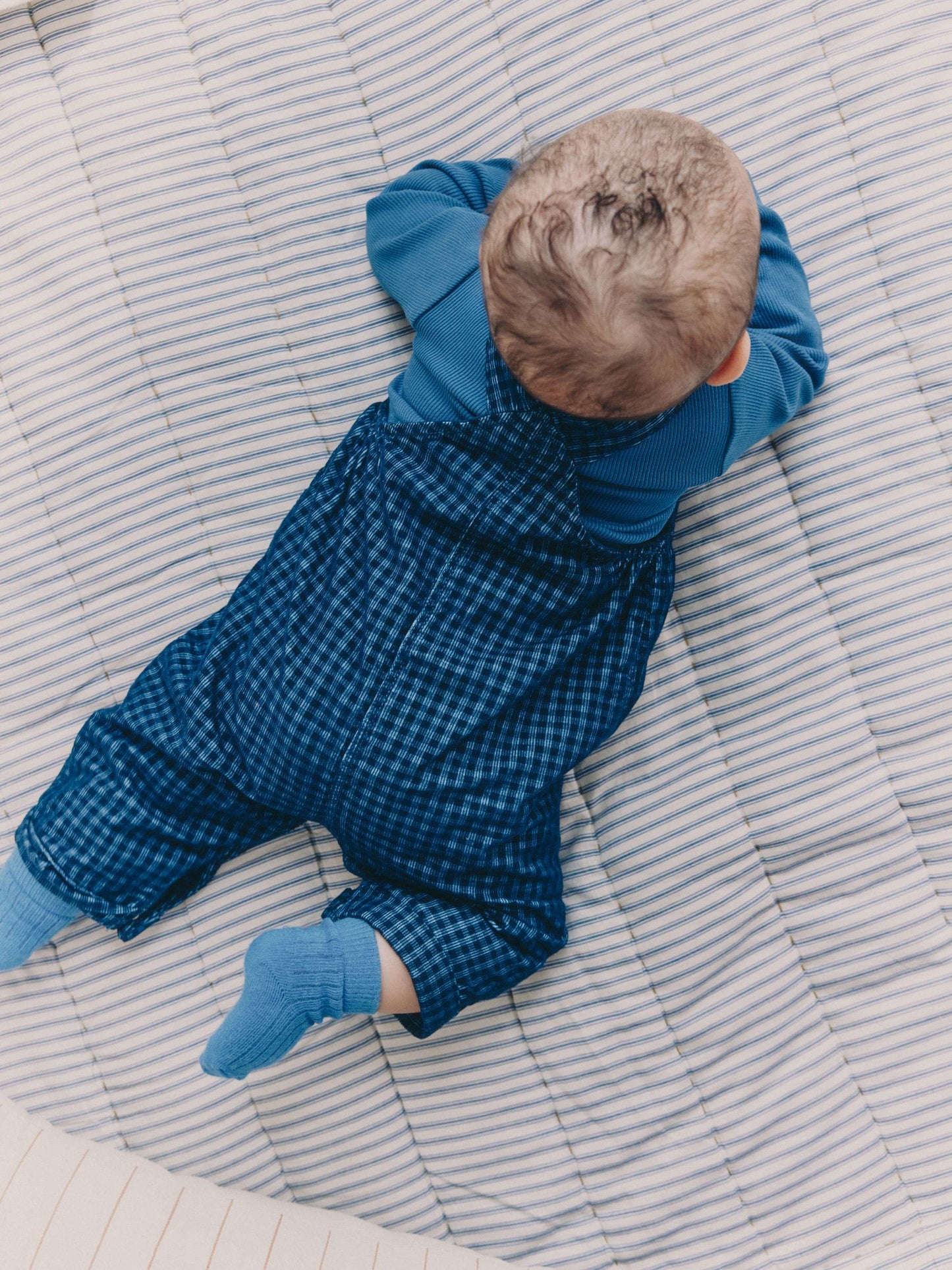 Blue Check Baby Cord Dungaree and Bodysuit Set (0mths-2yrs)