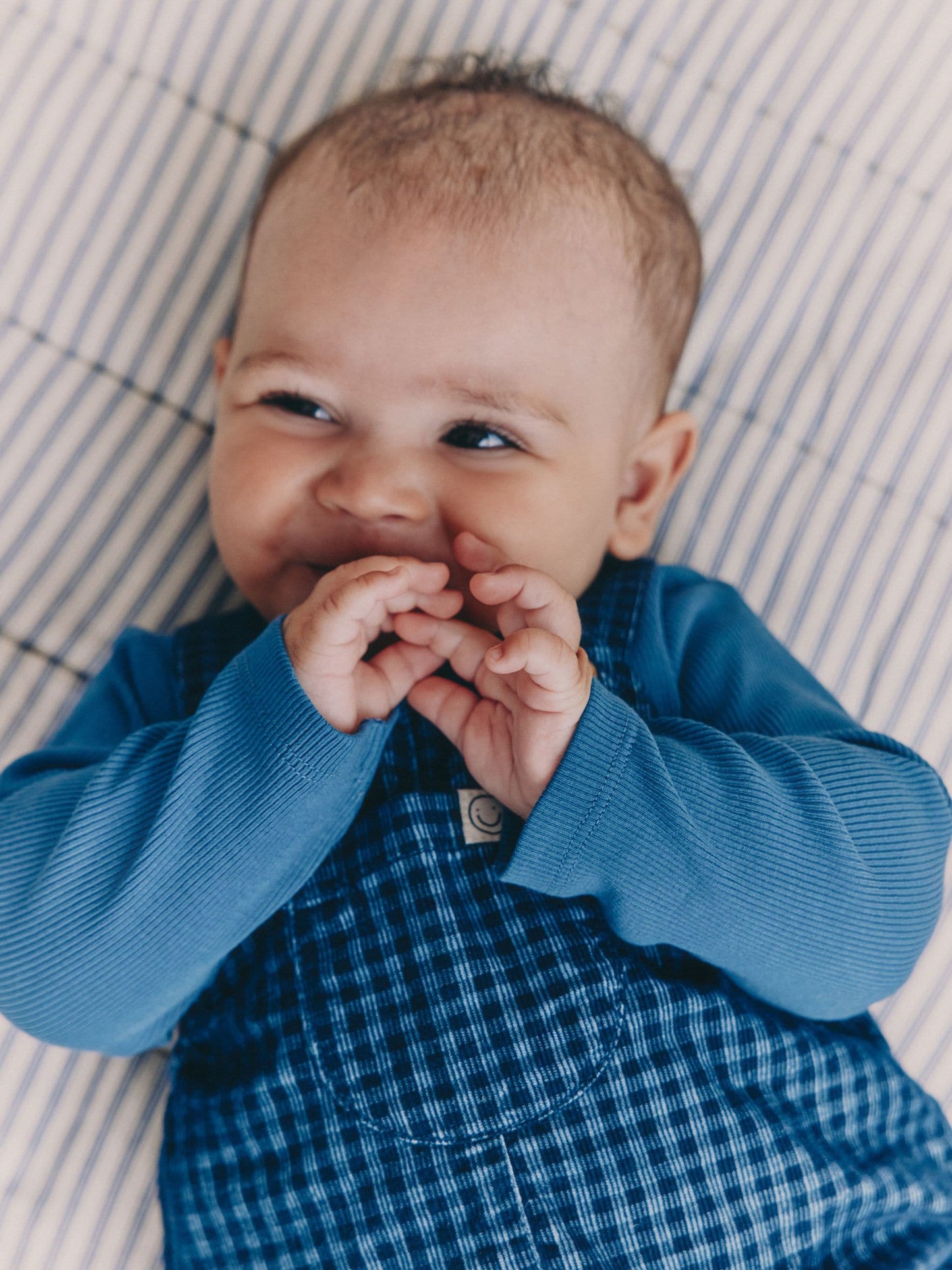 Blue Check Baby Cord Dungaree and Bodysuit Set (0mths-2yrs)